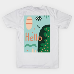 Geometric Elephant Greeting: a playful blend of shapes and a warm welcome T-Shirt